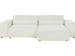 Outlet Beliani Divano angolare modulare 3 posti HELLNAR Bouclé sporco Bianco
