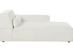 Outlet Beliani Divano angolare modulare 3 posti HELLNAR Bouclé sporco Bianco