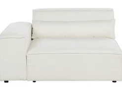Discount Beliani Divano angolare modulare 3 posti HELLNAR Bouclé sporco con ottomana Bianco