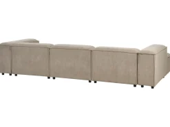 Discount Beliani Divano angolare modulare 4 posti ARDAL Velluto a coste Marrone chiaro Lato destro Marrone Nero