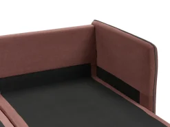 Discount Beliani Divano angolare 3 posti ALTAN Tessuto Bordeaux Lato Sinistro Rosso Grigio