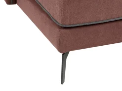 Discount Beliani Divano angolare 3 posti ALTAN Tessuto Bordeaux Lato Sinistro Rosso Grigio