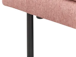Discount Beliani Divano angolare 2 posti BREDA Tessuto Rosa Lato destro Rosa Nero