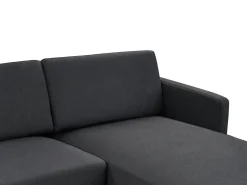 New Beliani Divano angolare 2 posti BREDA Tessuto Nero
