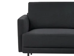 New Beliani Divano angolare 2 posti BREDA Tessuto Nero