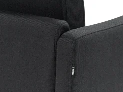 New Beliani Divano angolare 2 posti BREDA Tessuto Nero