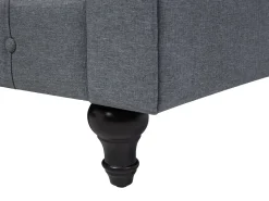 Best Beliani Divano angolare 6 posti CHESTERFIELD Tessuto Grigio Marrone Grigio