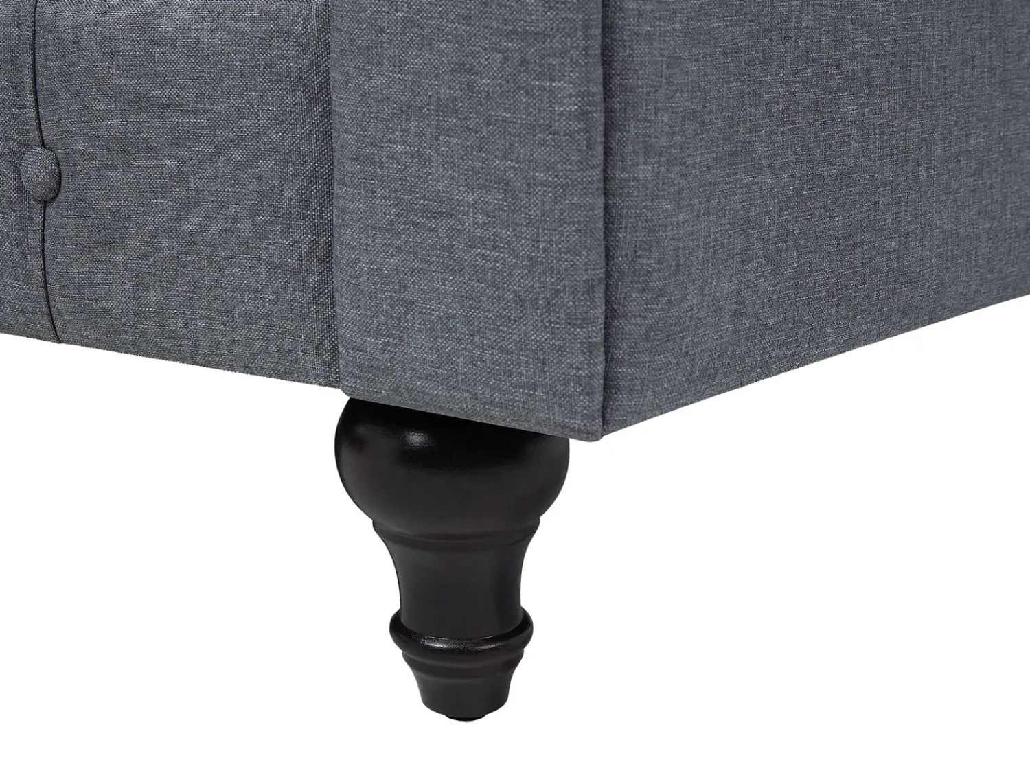 Discount Beliani Divano angolare 6 posti CHESTERFIELD Tessuto Grigio Marrone Grigio