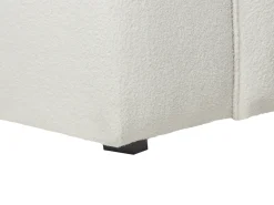 Clearance Beliani Divano angolare 3 posti DOLVA Bouclé Bianco sporco Lato Sinistro Bianco Nero