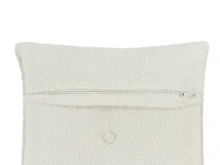 Clearance Beliani Divano angolare 3 posti DOLVA Bouclé Bianco sporco Lato Sinistro Bianco Nero