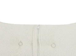 Clearance Beliani Divano angolare 3 posti DOLVA Bouclé Bianco sporco Lato Sinistro Bianco Nero