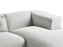 Outlet Beliani Divano angolare 3 posti DOLVA Tessuto Grigio chiaro Grigio Nero