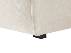 Clearance Beliani Divano angolare 3 posti DOLVA Velluto a coste Bianco sporco Bianco Nero