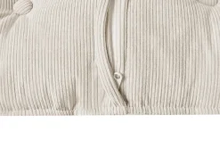Clearance Beliani Divano angolare 3 posti DOLVA Velluto a coste Bianco sporco Bianco Nero