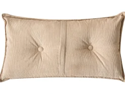 Discount Beliani Divano angolare 3 posti DOLVA Velluto a coste Beige Beige Nero