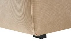Discount Beliani Divano angolare 3 posti DOLVA Velluto a coste Beige Beige Nero