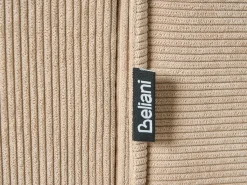Discount Beliani Divano angolare 3 posti DOLVA Velluto a coste Beige Beige Nero