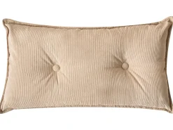 Discount Beliani Divano angolare 3 posti DOLVA Velluto a coste Beige Beige Nero