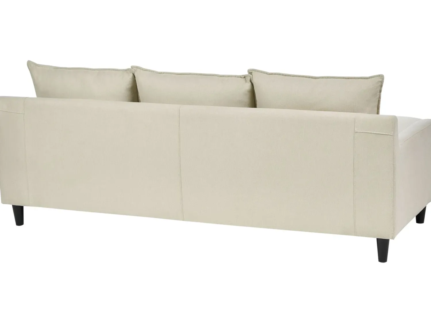 Online Beliani Divano angolare 3 posti ELVENES Tessuto Beige chiaro Beige Nero