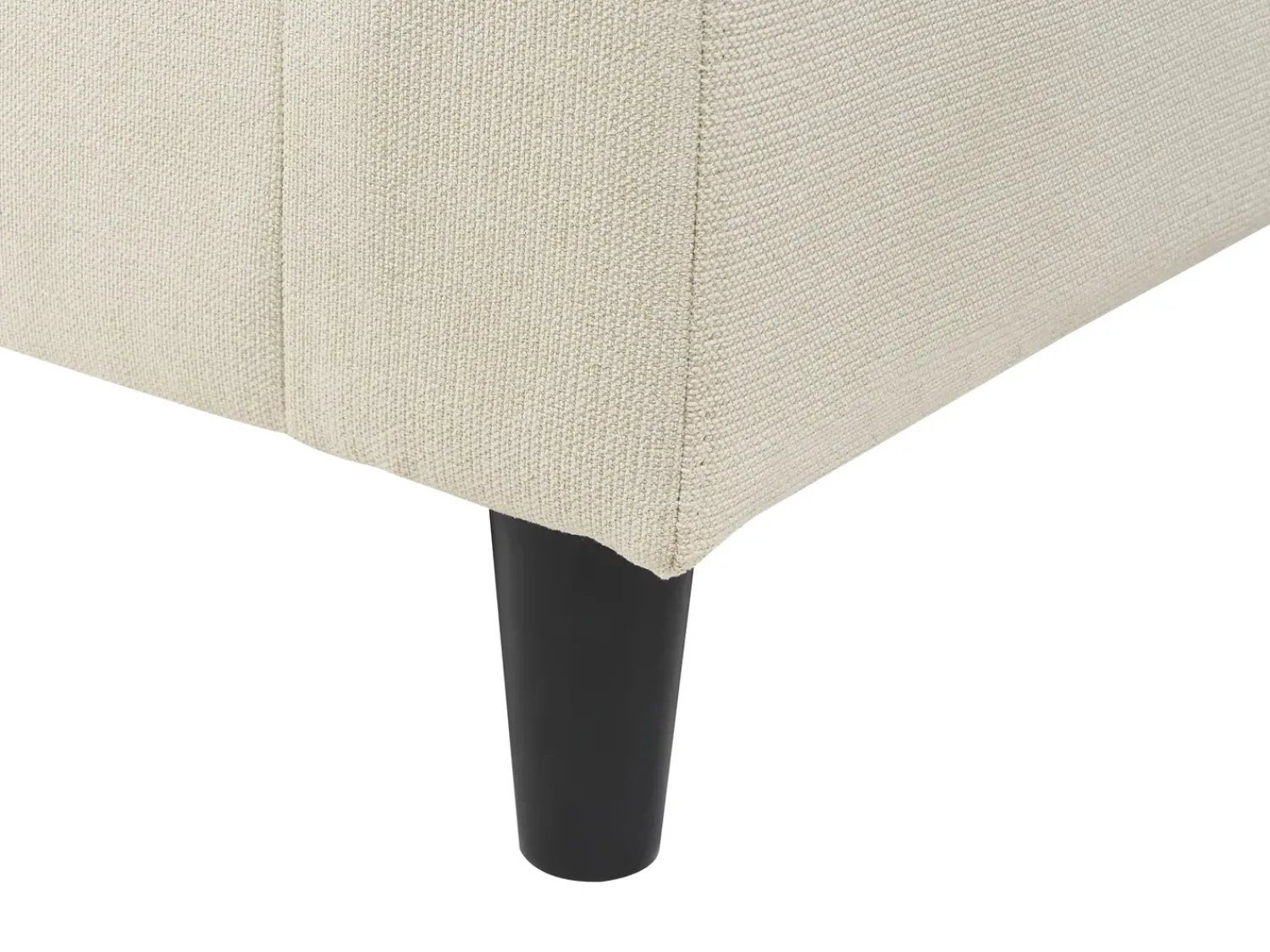 Online Beliani Divano angolare 3 posti ELVENES Tessuto Beige chiaro Beige Nero