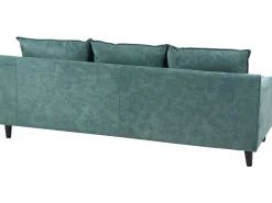 Discount Beliani Divano angolare 3 posti ELVENES Velluto Foglia di tè Blu Nero