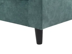 Discount Beliani Divano angolare 3 posti ELVENES Velluto Foglia di tè Blu Nero