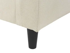 New Beliani Divano angolare 3 posti ELVENES Tessuto Beige chiaro Beige Nero