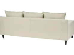 New Beliani Divano angolare 3 posti ELVENES Tessuto Beige chiaro Beige Nero