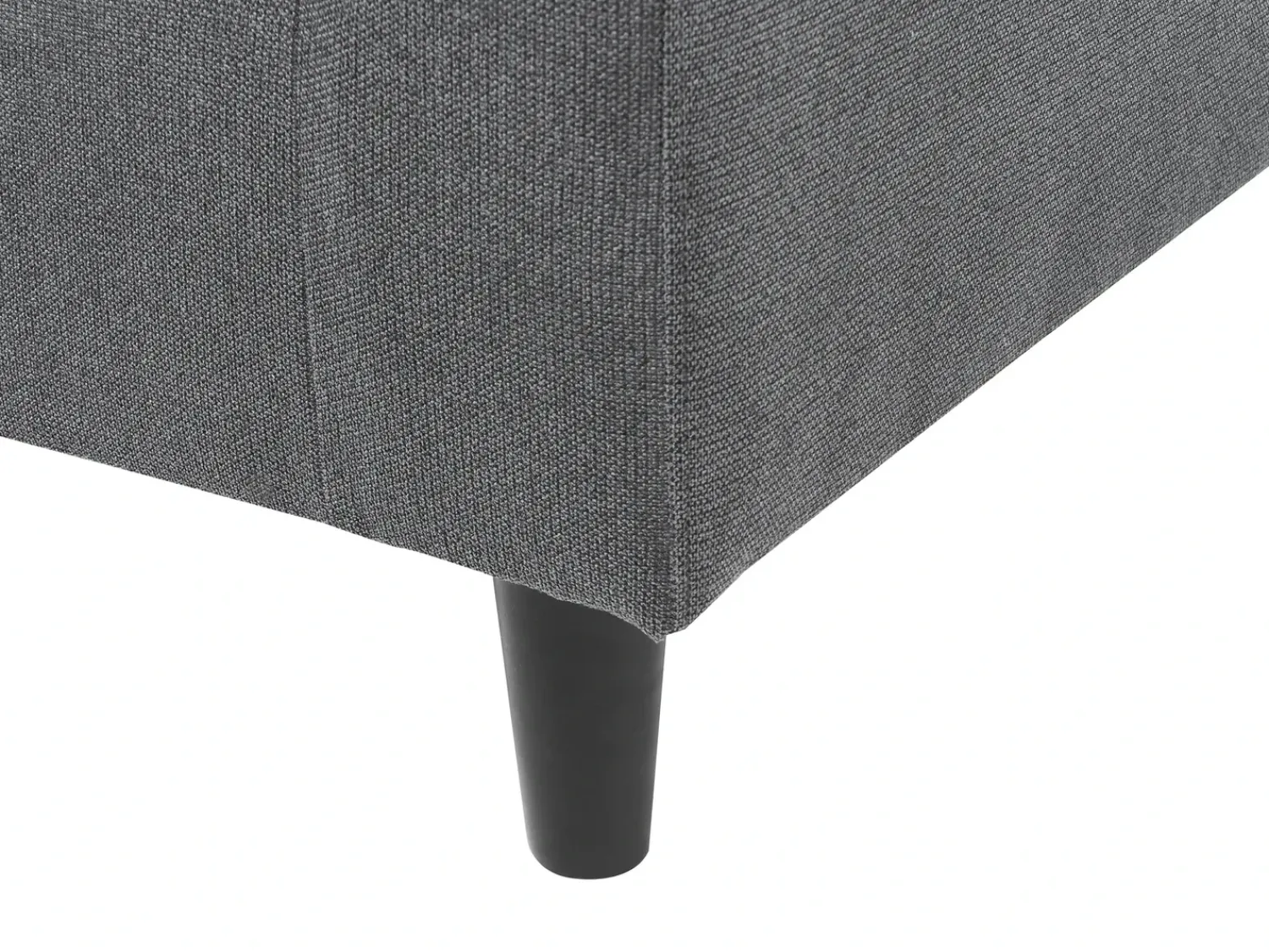 Outlet Beliani Divano angolare 3 posti ELVENES Tessuto Grigio scuro Marrone Grigio