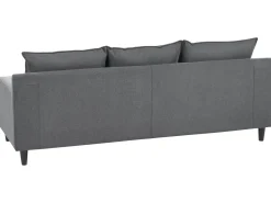 Outlet Beliani Divano angolare 3 posti ELVENES Tessuto Grigio scuro Marrone Grigio