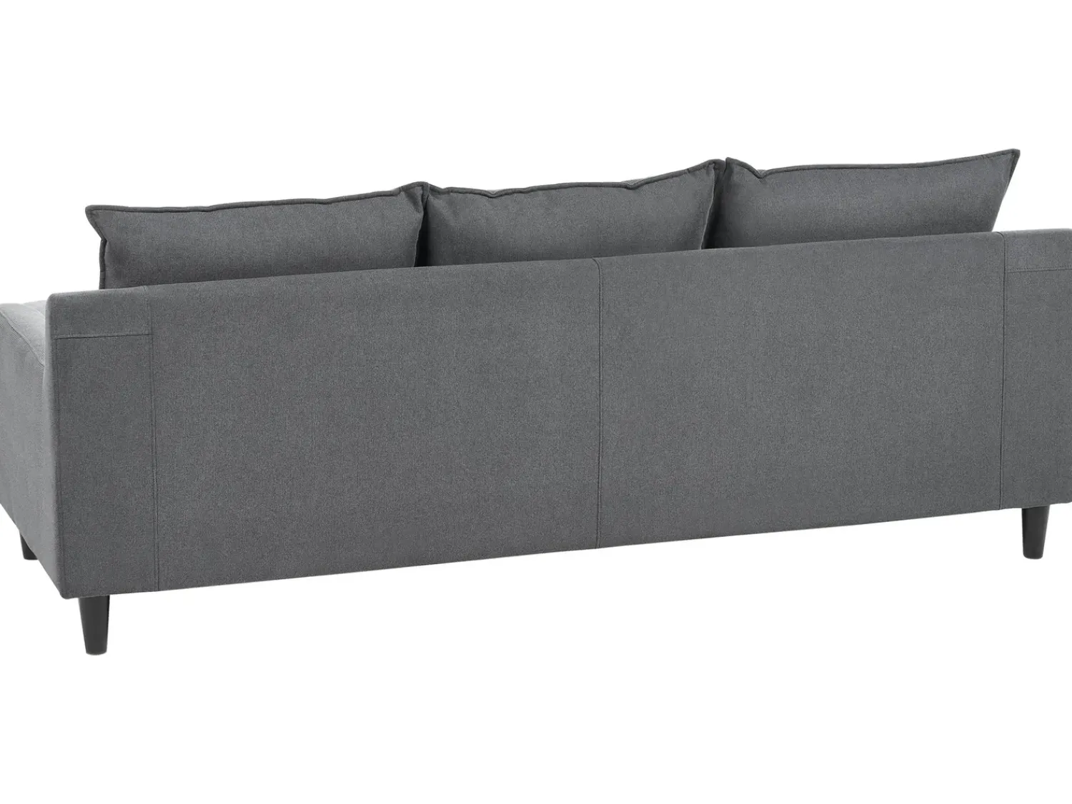 Outlet Beliani Divano angolare 3 posti ELVENES Tessuto Grigio scuro Marrone Grigio