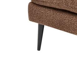 Divano angolare 3 posti FLAM Bouclé Marrone Lato Sinistro