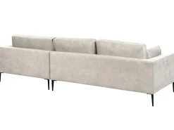 Best Beliani Divano angolare 3 posti FLAM Velluto Grigio Grigio Nero