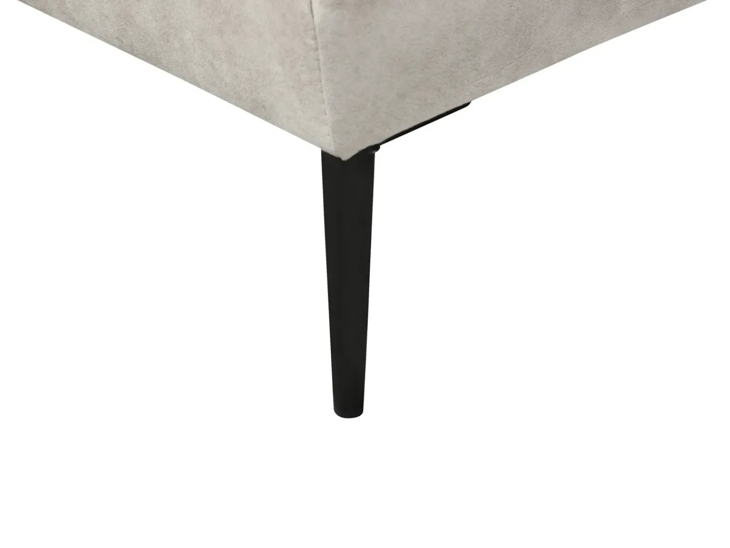 Best Beliani Divano angolare 3 posti FLAM Velluto Grigio Grigio Nero