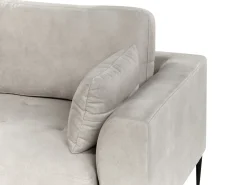 Best Beliani Divano angolare 3 posti FLAM Velluto Grigio Grigio Nero