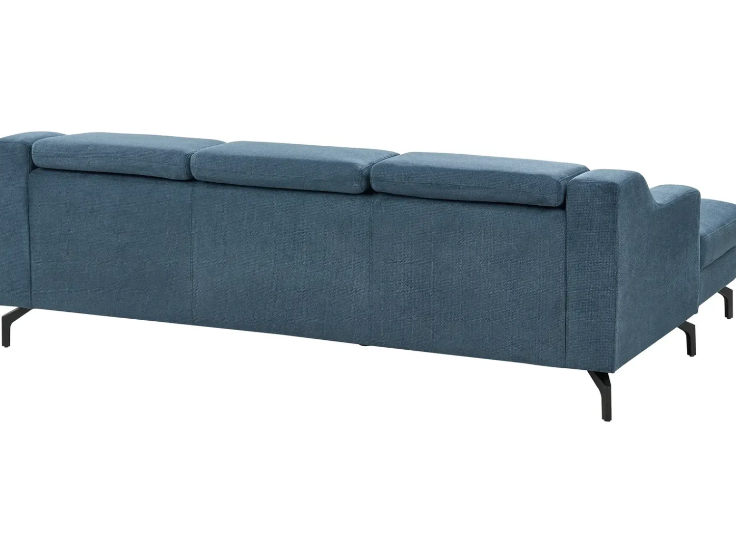 Online Beliani Divano angolare 4 posti GLOSLI Tessuto Blu marino Lato Sinistro Blu Nero