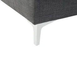 Clearance Beliani Divano angolare 4 posti KIRUNA Tessuto Grigio scuro Lato destro Argento Grigio