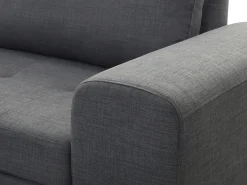 Clearance Beliani Divano angolare 4 posti KIRUNA Tessuto Grigio scuro Lato destro Argento Grigio