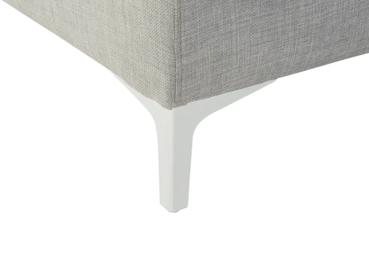 Outlet Beliani Divano angolare 4 posti KIRUNA Tessuto Grigio chiaro Lato destro Argento Grigio