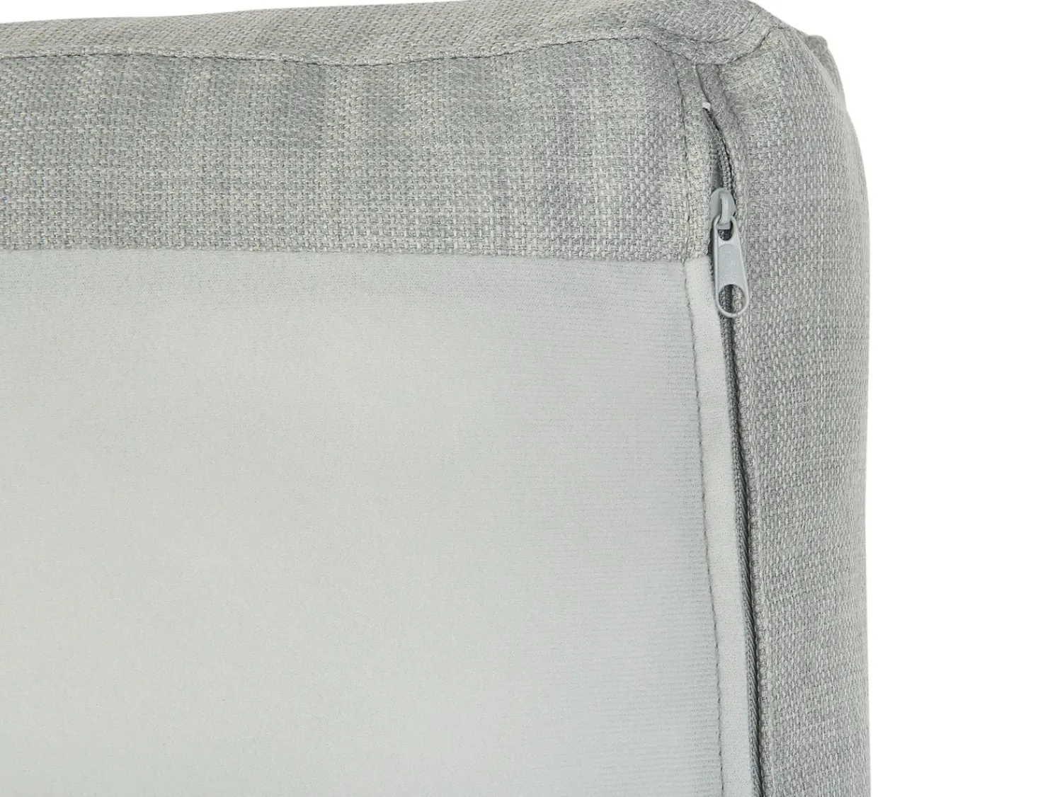 Outlet Beliani Divano angolare 4 posti KIRUNA Tessuto Grigio chiaro Lato destro Argento Grigio