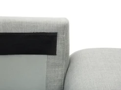Outlet Beliani Divano angolare 4 posti KIRUNA Tessuto Grigio chiaro Lato destro Argento Grigio
