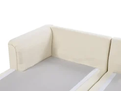 Sale Beliani Divano angolare 4 posti KOHLO Tessuto Beige chiaro Lato destro Beige Nero