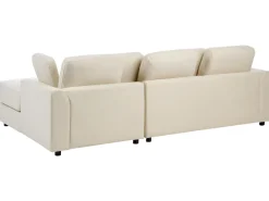 Online Beliani Divano angolare 4 posti KOHLO Tessuto Beige chiaro Lato Sinistro Beige Nero