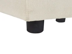 Online Beliani Divano angolare 4 posti KOHLO Tessuto Beige chiaro con ottomana Lato destro Beige Nero