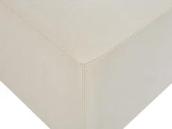 Online Beliani Divano angolare 4 posti KOHLO Tessuto Beige chiaro con ottomana Lato destro Beige Nero