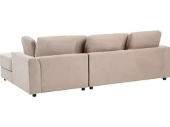 Best Beliani Divano angolare 4 posti KOHLO Tessuto Tortora Lato Sinistro Beige Nero