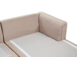 Best Beliani Divano angolare 4 posti KOHLO Tessuto Tortora Lato Sinistro Beige Nero