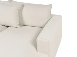 Discount Beliani Divano angolare 5 posti LILVIKEN Tessuto Beige chiaro Beige Nero
