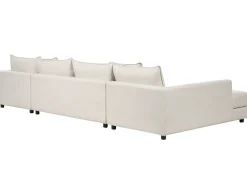 Discount Beliani Divano angolare 5 posti LILVIKEN Tessuto Beige chiaro Beige Nero