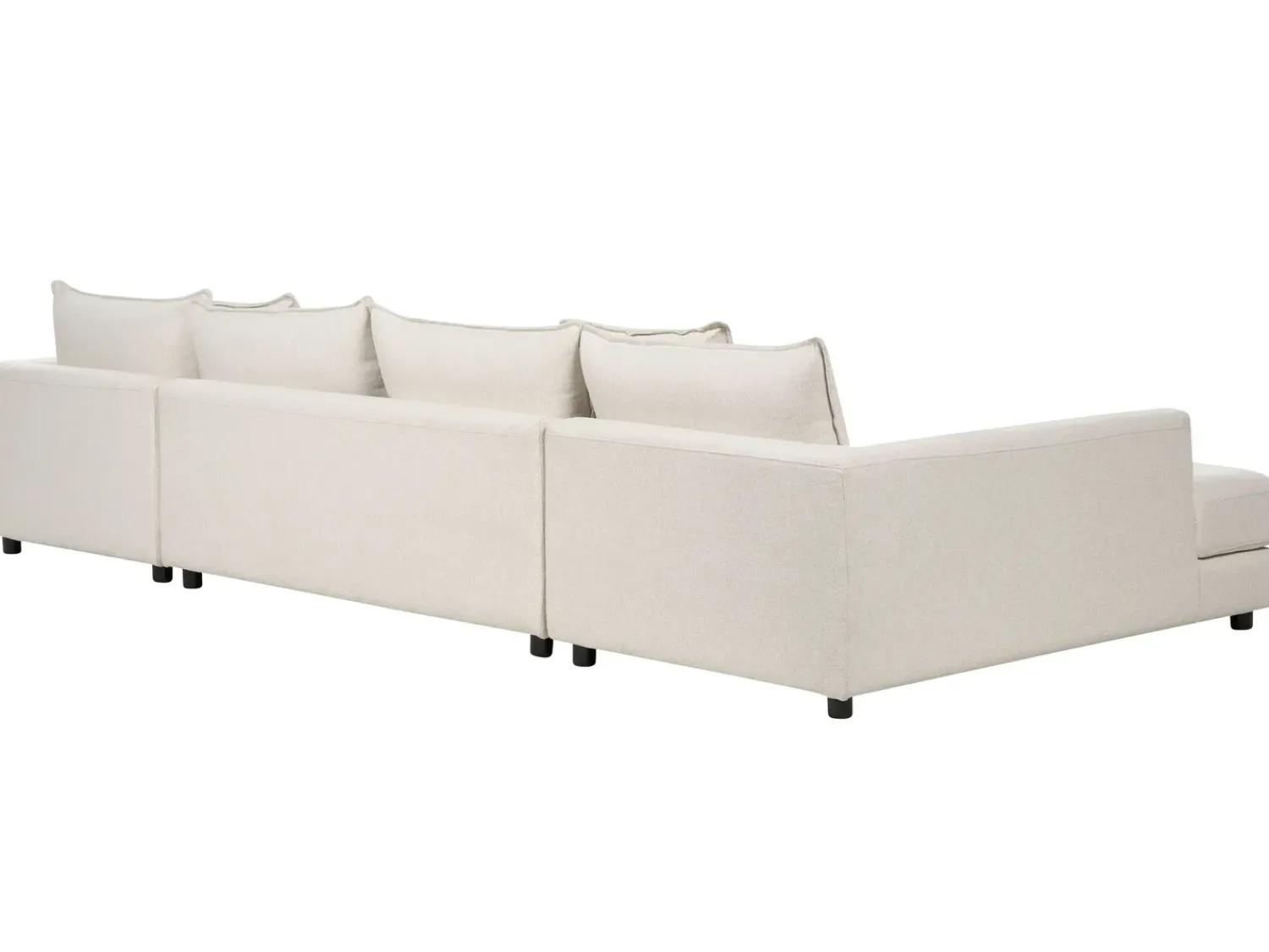 Discount Beliani Divano angolare 5 posti LILVIKEN Tessuto Beige chiaro Beige Nero